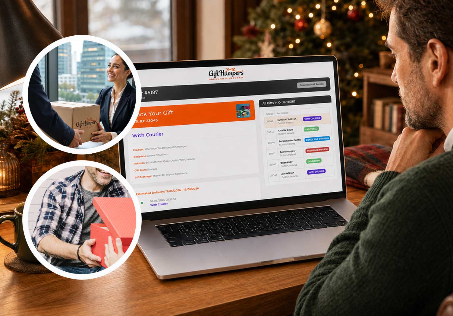 realtime tracking corporate gift hamper delivery in Slovenia